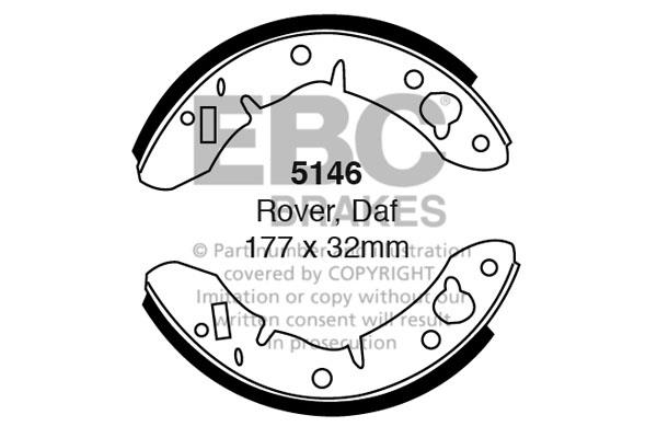 EBC 5146 Brake shoe set 5146: Buy near me in Poland at 2407.PL - Good price!