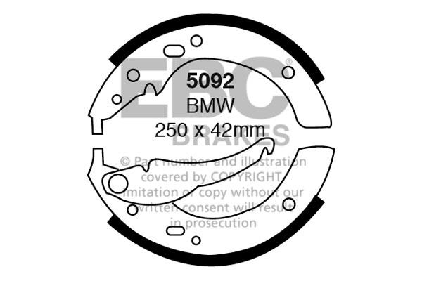 EBC 5092 Колодки тормозные барабанные, комплект 5092: Отличная цена - Купить в Польше на 2407.PL!