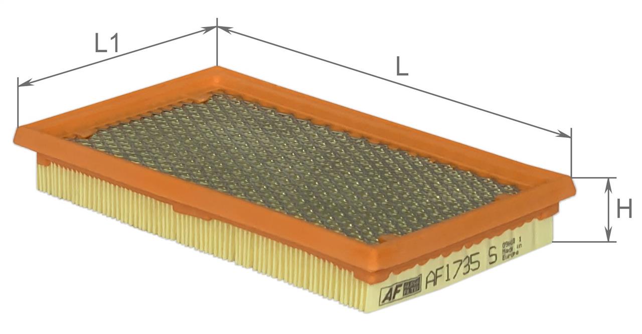 Alpha Filter AF1735S Air filter, with metal mesh AF1735S: Buy near me at 2407.PL in Poland at an Affordable price!