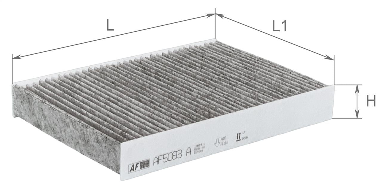 Alpha Filter AF 5083A Filtr kabinowy z węglem aktywnym AF5083A: Dobra cena w Polsce na 2407.PL - Kup Teraz!