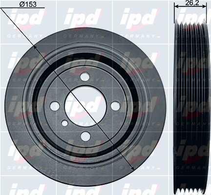 IPD 15-7409 Pulley crankshaft 157409: Buy near me in Poland at 2407.PL - Good price!