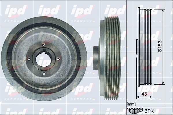 IPD 15-7014 Pulley crankshaft 157014: Buy near me in Poland at 2407.PL - Good price!