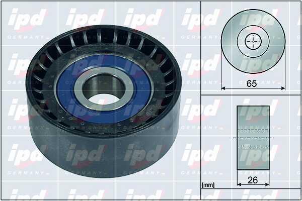 IPD 15-4109 V-ribbed belt tensioner (drive) roller 154109: Buy near me in Poland at 2407.PL - Good price!