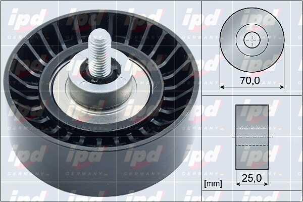 IPD 15-4108 V-ribbed belt tensioner (drive) roller 154108: Buy near me in Poland at 2407.PL - Good price!