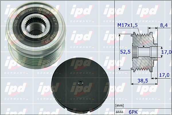 IPD 15-4097 Freewheel clutch, alternator 154097: Buy near me in Poland at 2407.PL - Good price!