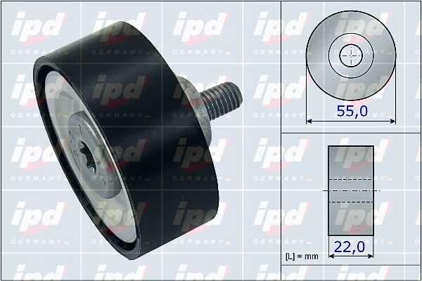 IPD 15-4086 V-ribbed belt tensioner (drive) roller 154086: Buy near me at 2407.PL in Poland at an Affordable price!