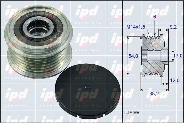IPD 15-4007 Freewheel clutch, alternator 154007: Buy near me in Poland at 2407.PL - Good price!
