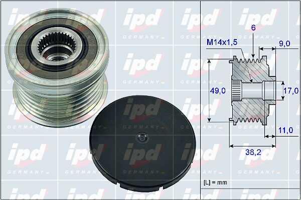 IPD 15-4004 Freewheel clutch, alternator 154004: Buy near me in Poland at 2407.PL - Good price!