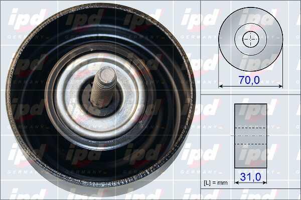 IPD 15-3992 V-ribbed belt tensioner (drive) roller 153992: Buy near me in Poland at 2407.PL - Good price!