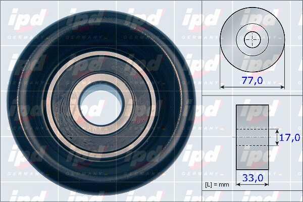IPD 15-3978 V-ribbed belt tensioner (drive) roller 153978: Buy near me in Poland at 2407.PL - Good price!