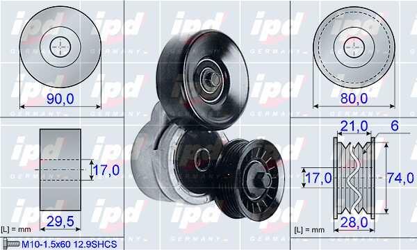 IPD 15-3939 Belt tightener 153939: Buy near me in Poland at 2407.PL - Good price!