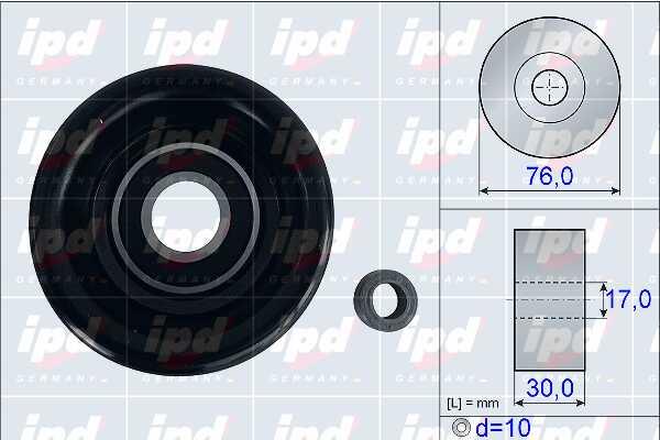 IPD 15-3928 V-ribbed belt tensioner (drive) roller 153928: Buy near me in Poland at 2407.PL - Good price!