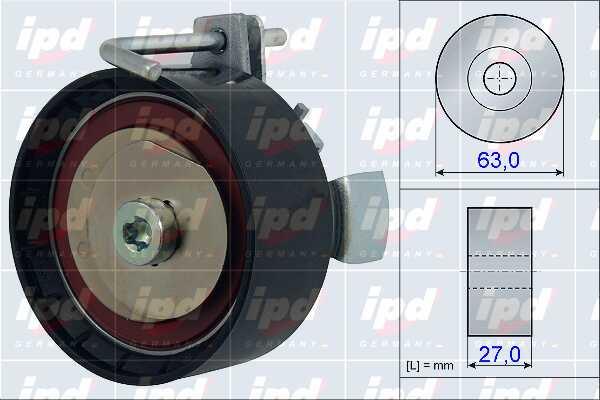 IPD 15-3902 Tensioner pulley, timing belt 153902: Buy near me in Poland at 2407.PL - Good price!
