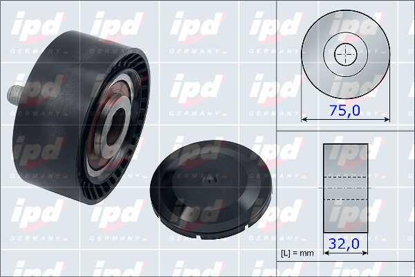 IPD 15-3898 V-ribbed belt tensioner (drive) roller 153898: Buy near me in Poland at 2407.PL - Good price!