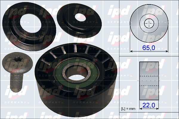 IPD 15-3895 V-ribbed belt tensioner (drive) roller 153895: Buy near me in Poland at 2407.PL - Good price!