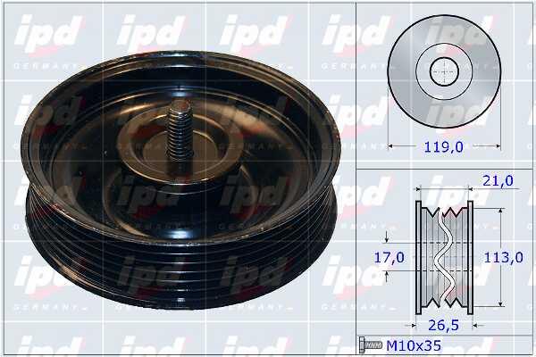 IPD 15-3884 V-ribbed belt tensioner (drive) roller 153884: Buy near me in Poland at 2407.PL - Good price!