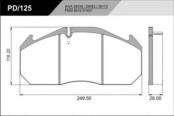 Fras-le PD/125_CV ADVANCED Brake Pad Set, disc brake PD125CVADVANCED: Buy near me in Poland at 2407.PL - Good price!