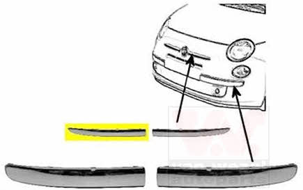 Van Wezel 1604584 Trim front bumper right 1604584: Buy near me in Poland at 2407.PL - Good price!
