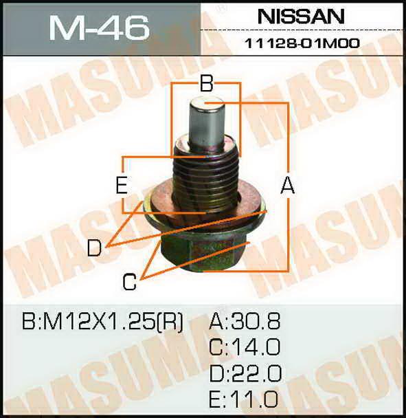 Masuma M-46 Sump plug M46: Buy near me in Poland at 2407.PL - Good price!