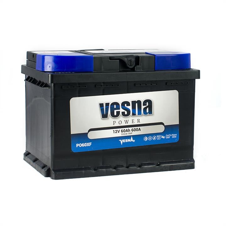 Vesna 415 362 Battery Vesna Power 12V 60AH 600A(EN) L+ 415362: Buy near me at 2407.PL in Poland at an Affordable price!