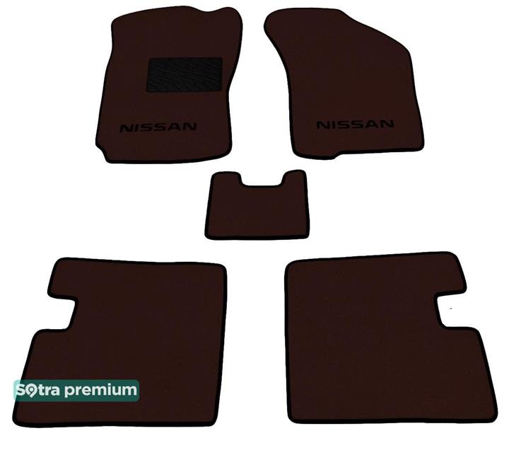 Sotra 00074-CH-CHOCO Interior mats Sotra two-layer brown for Nissan Sunny (1986-1990), set 00074CHCHOCO: Buy near me in Poland at 2407.PL - Good price!