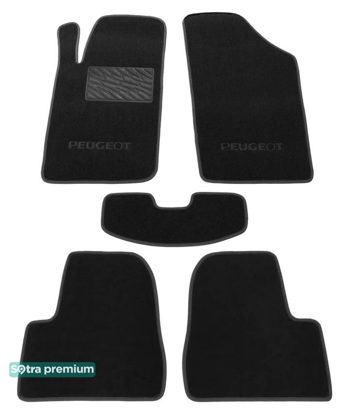 Sotra 00087-CH-BLACK Килимки салону Sotra двошарові чорні для Peugeot 206 (1998-2012), комплект 00087CHBLACK: Купити у Польщі - Добра ціна на 2407.PL!