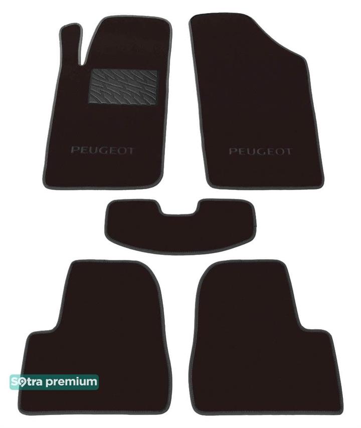 Sotra 00087-CH-CHOCO Коврики салона Sotra двухслойные коричневые для Peugeot 206 (1998-2012), комплект 00087CHCHOCO: Отличная цена - Купить в Польше на 2407.PL!