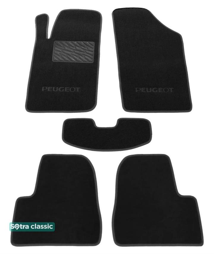 Sotra 00087-GD-BLACK Interior mats Sotra two-layer black for Peugeot 206 (1998-2012), set 00087GDBLACK: Buy near me in Poland at 2407.PL - Good price!