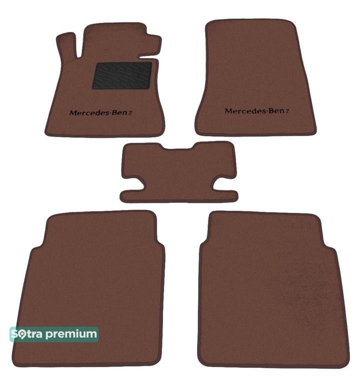 Sotra 00153-CH-CHOCO Interior mats Sotra two-layer brown for Mercedes S-class (1979-1992), set 00153CHCHOCO: Buy near me in Poland at 2407.PL - Good price!