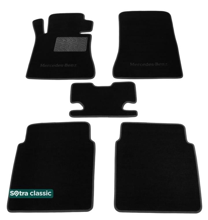 Sotra 00153-GD-BLACK Interior mats Sotra two-layer black for Mercedes S-class (1979-1992), set 00153GDBLACK: Buy near me in Poland at 2407.PL - Good price!