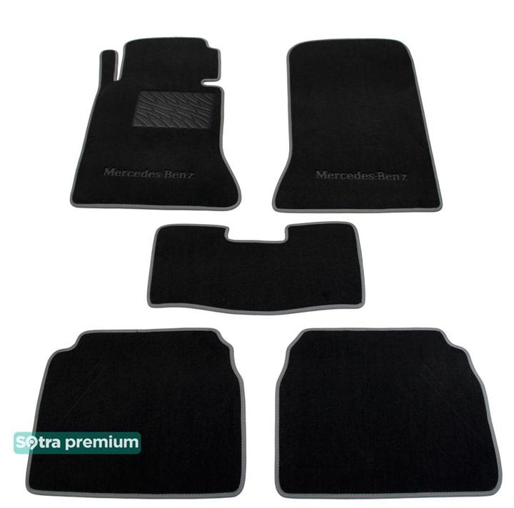 Sotra 00162-CH-BLACK Interior mats Sotra two-layer black for Mercedes E-class (1985-1995), set 00162CHBLACK: Buy near me in Poland at 2407.PL - Good price!