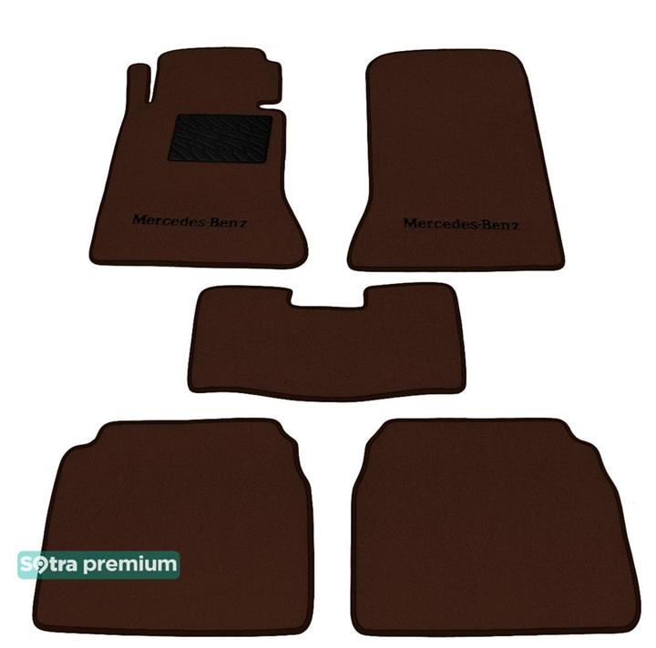 Sotra 00162-CH-CHOCO Interior mats Sotra two-layer brown for Mercedes E-class (1985-1995), set 00162CHCHOCO: Buy near me in Poland at 2407.PL - Good price!