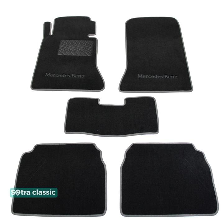 Sotra 00162-GD-BLACK Interior mats Sotra two-layer black for Mercedes E-class (1985-1995), set 00162GDBLACK: Buy near me in Poland at 2407.PL - Good price!