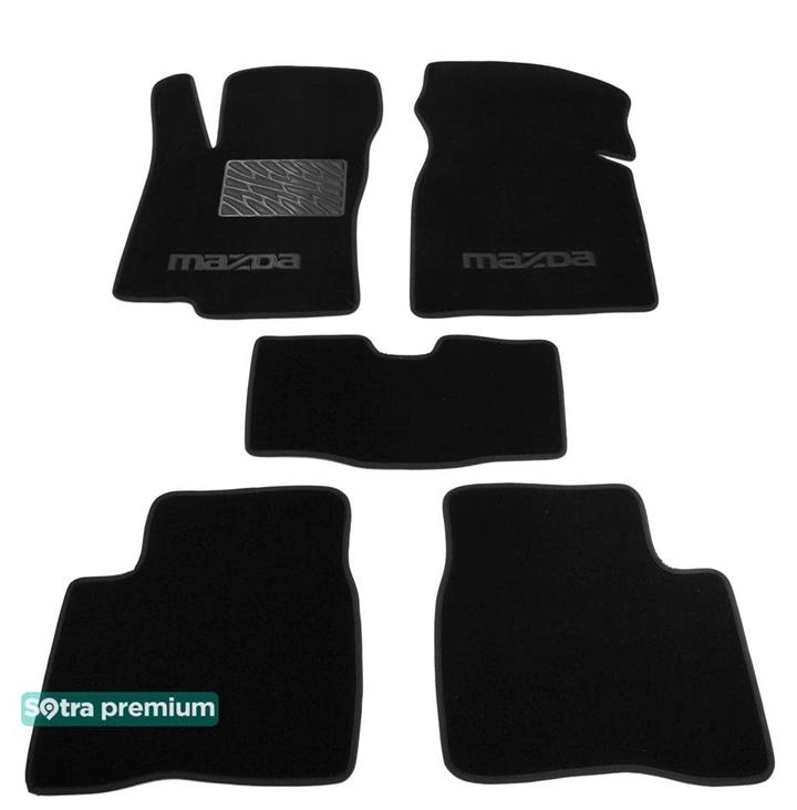 Sotra 00281-CH-BLACK Interior mats Sotra two-layer black for Mazda 323f (1994-1998), set 00281CHBLACK: Buy near me at 2407.PL in Poland at an Affordable price!