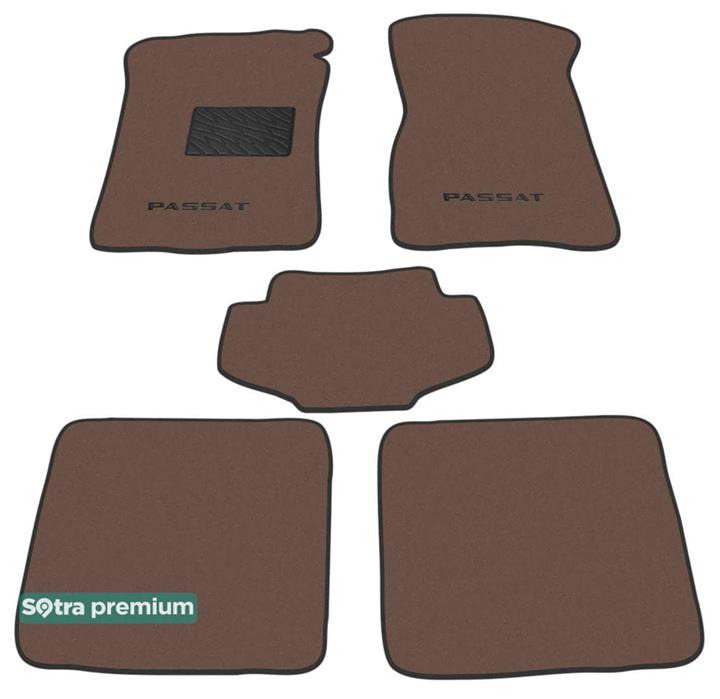 Sotra 00296-CH-CHOCO Interior mats Sotra two-layer brown for Volkswagen Passat (1988-1993), set 00296CHCHOCO: Buy near me in Poland at 2407.PL - Good price!