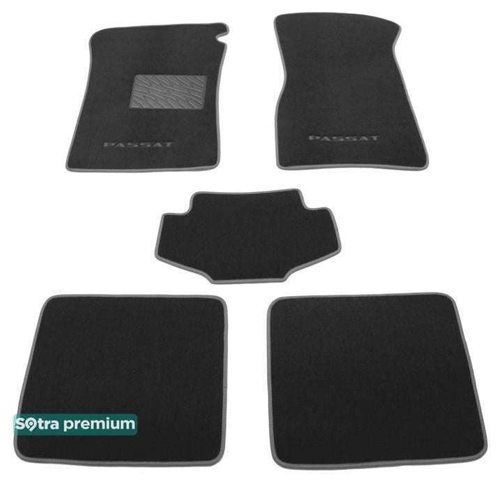 Sotra 00296-CH-GREY Interior mats Sotra two-layer gray for Volkswagen Passat (1988-1993), set 00296CHGREY: Buy near me in Poland at 2407.PL - Good price!