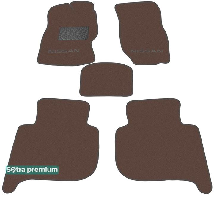 Sotra 00352-CH-CHOCO Interior mats Sotra two-layer brown for Nissan Terrano ii / mistral (1993-2006), set 00352CHCHOCO: Buy near me in Poland at 2407.PL - Good price!