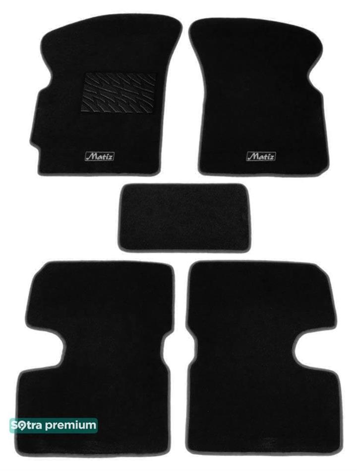 Sotra 00456-CH-BLACK Interior mats Sotra two-layer black for Daewoo Matiz (1998-2008), set 00456CHBLACK: Buy near me at 2407.PL in Poland at an Affordable price!