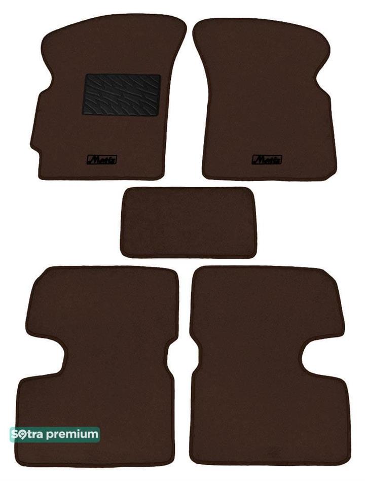 Sotra 00456-CH-CHOCO Interior mats Sotra two-layer brown for Daewoo Matiz (1998-2008), set 00456CHCHOCO: Buy near me at 2407.PL in Poland at an Affordable price!