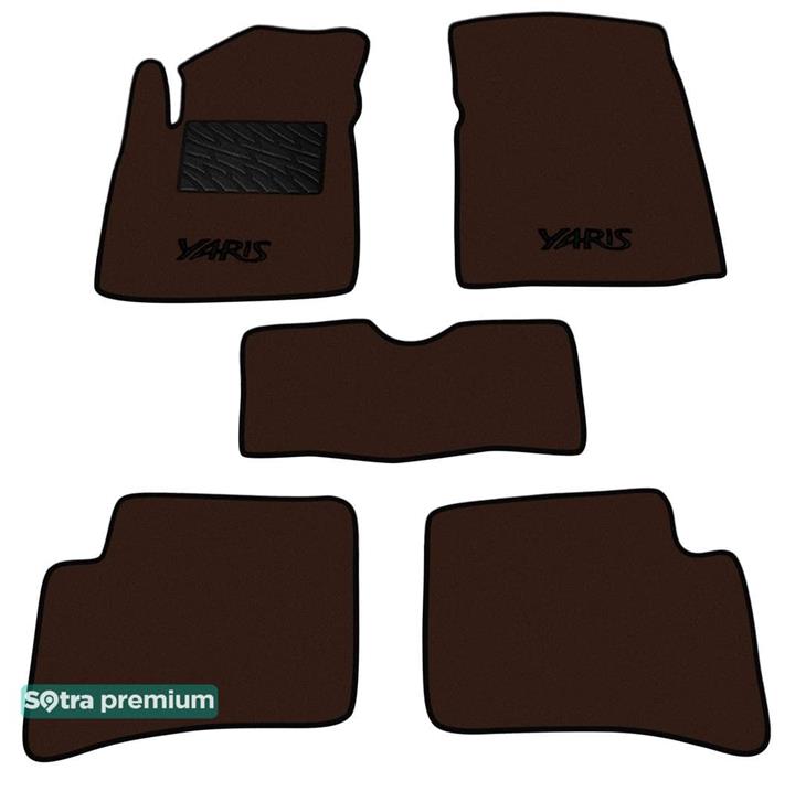 Sotra 00617-CH-CHOCO Interior mats Sotra two-layer brown for Toyota Yaris (1999-2005), set 00617CHCHOCO: Buy near me in Poland at 2407.PL - Good price!