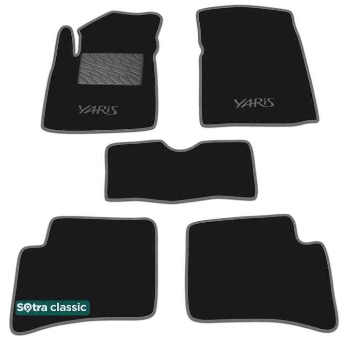 Sotra 00617-GD-BLACK Interior mats Sotra two-layer black for Toyota Yaris (1999-2005), set 00617GDBLACK: Buy near me in Poland at 2407.PL - Good price!