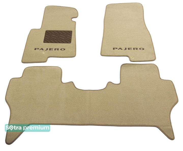 Sotra 00627-CH-BEIGE Interior mats Sotra two-layer beige for Mitsubishi Pajero (1999-2006), set 00627CHBEIGE: Buy near me in Poland at 2407.PL - Good price!