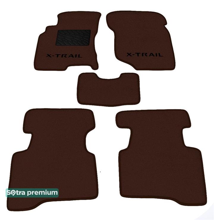 Sotra 00750-CH-CHOCO Interior mats Sotra two-layer brown for Nissan X-trail (2001-2007), set 00750CHCHOCO: Buy near me in Poland at 2407.PL - Good price!