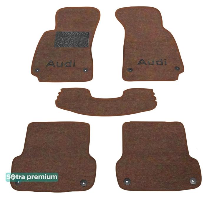 Sotra 00768-CH-CHOCO Interior mats Sotra two-layer brown for Audi A4 (2000-2004), set 00768CHCHOCO: Buy near me in Poland at 2407.PL - Good price!