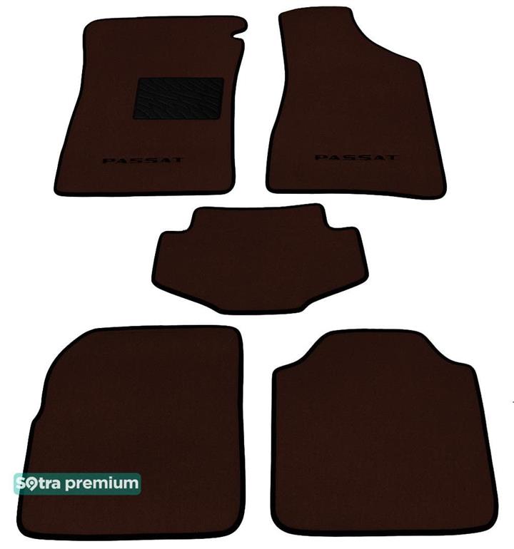 Sotra 00872-CH-CHOCO Interior mats Sotra two-layer brown for Volkswagen Passat (1993-1996), set 00872CHCHOCO: Buy near me in Poland at 2407.PL - Good price!