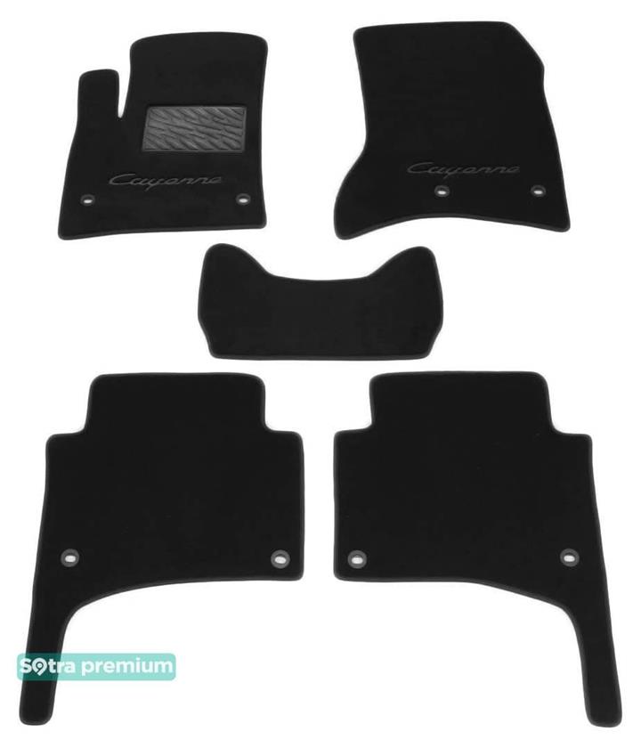 Sotra 01012-CH-BLACK Interior mats Sotra two-layer black for Porsche Cayenne (2002-2010), set 01012CHBLACK: Buy near me in Poland at 2407.PL - Good price!