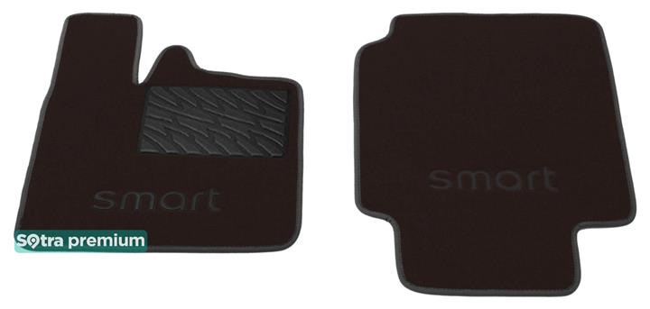 Sotra 01056-6-CH-CHOCO Interior mats Sotra two-layer brown for Smart Fortwo (1998-2006), set 010566CHCHOCO: Buy near me in Poland at 2407.PL - Good price!