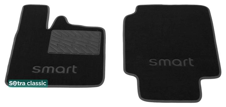 Sotra 01056-6-GD-BLACK Interior mats Sotra two-layer black for Smart Fortwo (1998-2006), set 010566GDBLACK: Buy near me in Poland at 2407.PL - Good price!