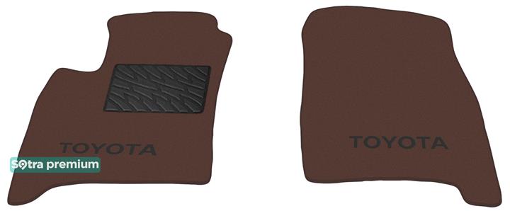 Sotra 01057-1-CH-CHOCO Interior mats Sotra two-layer brown for Toyota Avensis verso (2001-2009), set 010571CHCHOCO: Buy near me in Poland at 2407.PL - Good price!