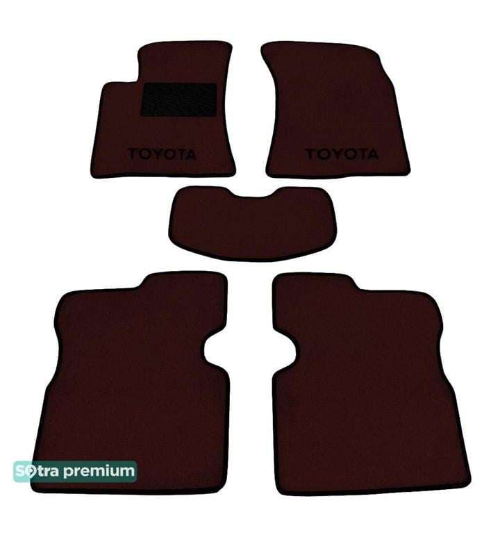 Sotra 01068-CH-CHOCO Interior mats Sotra two-layer brown for Toyota Avensis (2003-2008), set 01068CHCHOCO: Buy near me in Poland at 2407.PL - Good price!